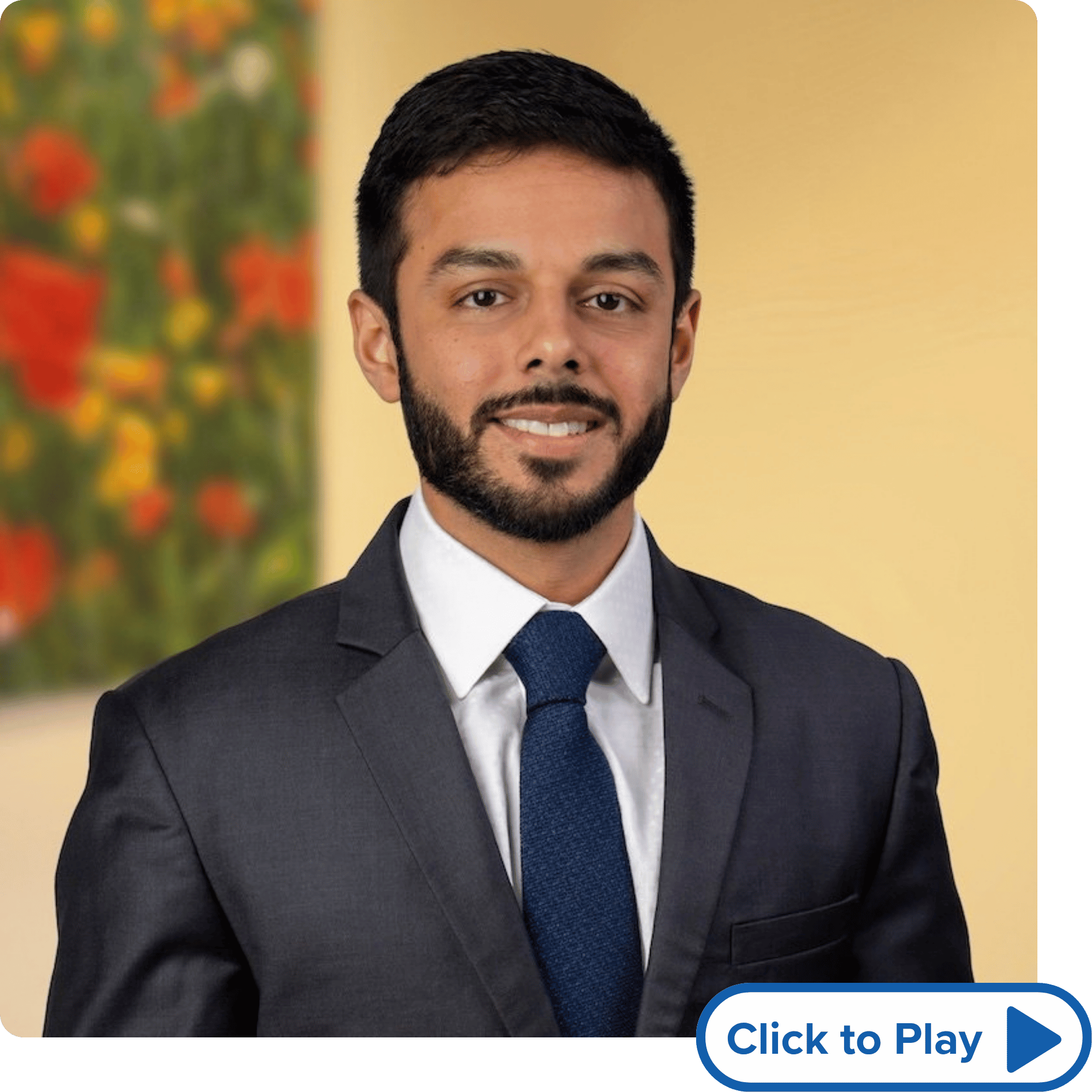 Dr Kush Patel Photo and Play Button