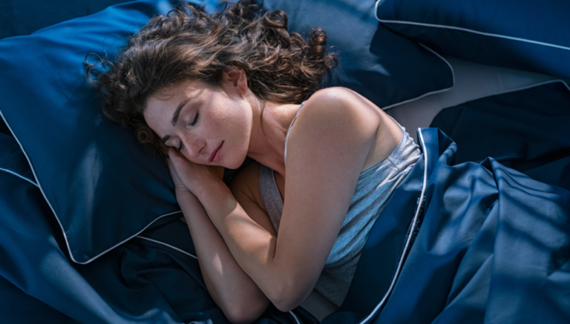 A woman sleeping peacefully.